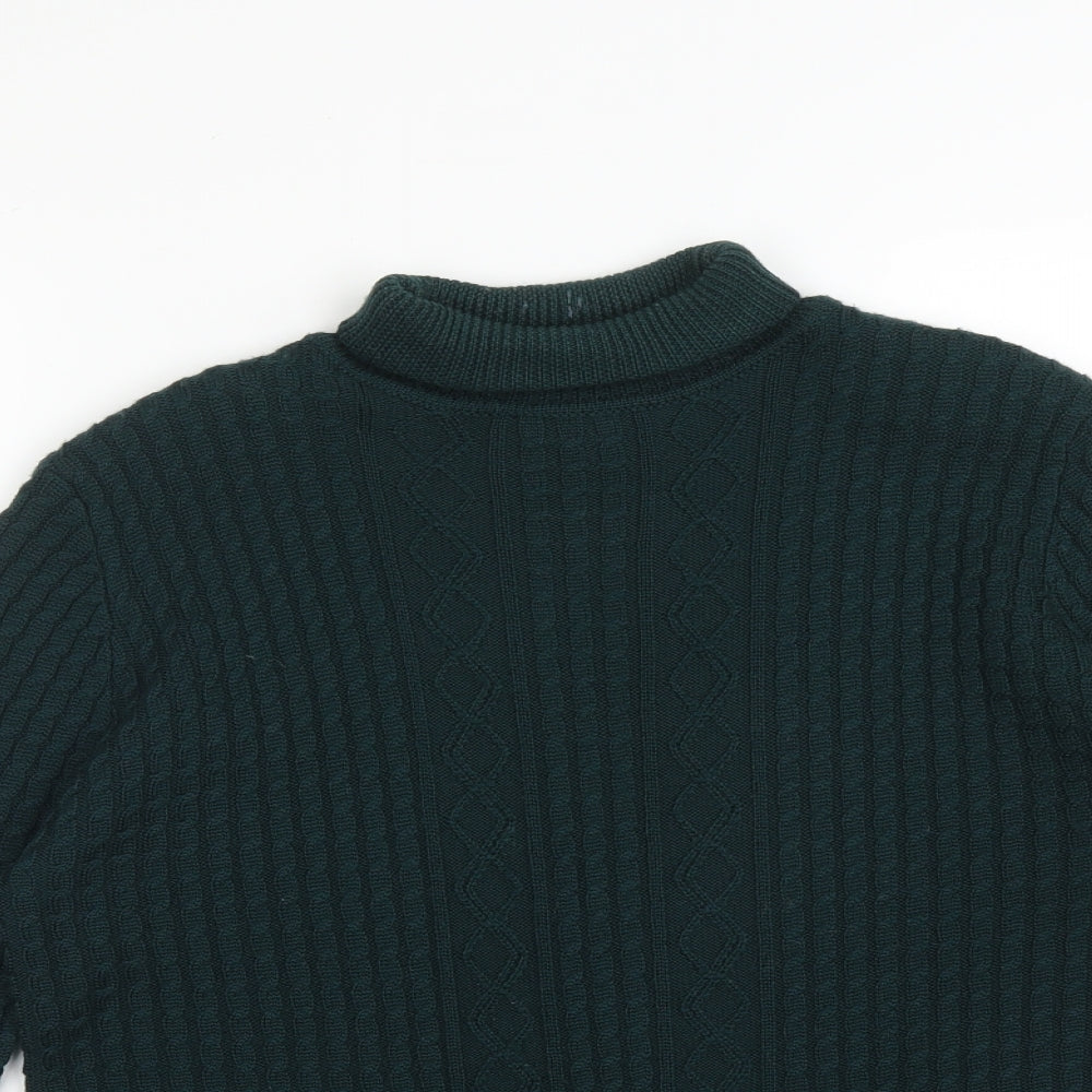 Viyella Womens Green Striped  Pullover Sweatshirt Size M