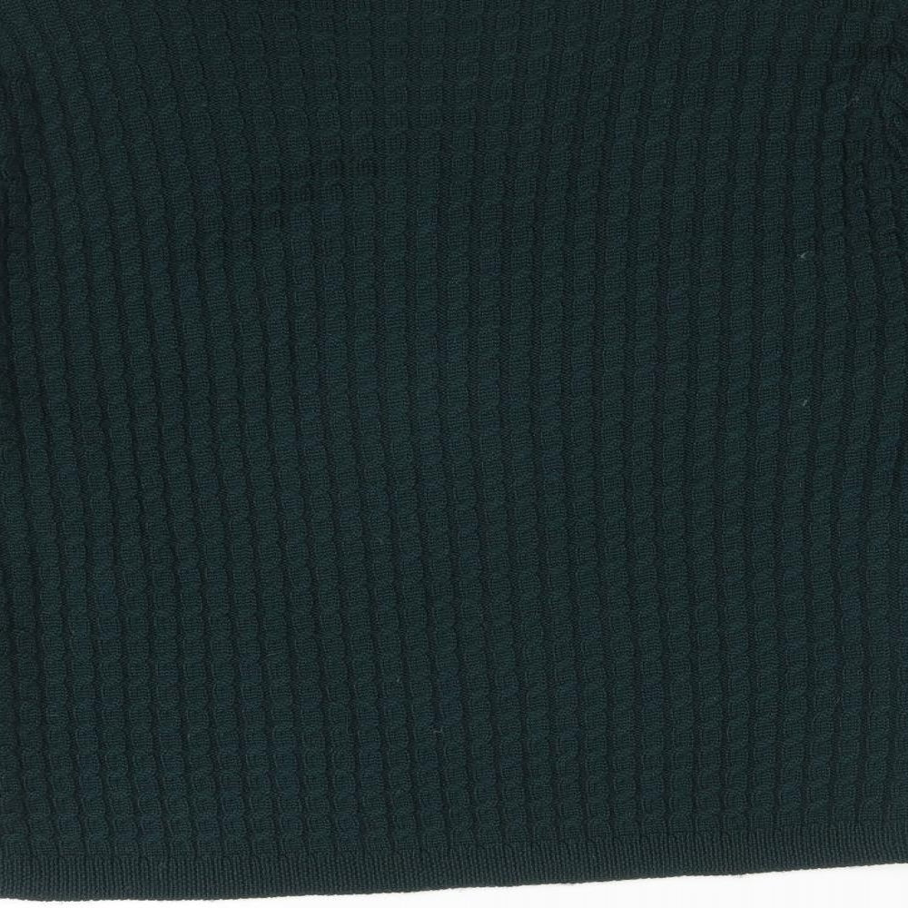 Viyella Womens Green Striped  Pullover Sweatshirt Size M