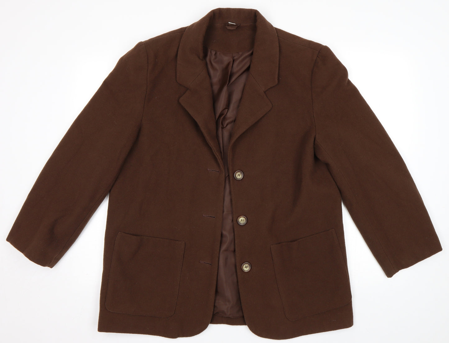BHS Womens Brown   Overcoat Coat Size 14