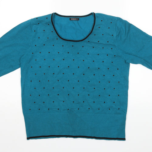 Roman Womens Blue   Pullover Jumper Size 16