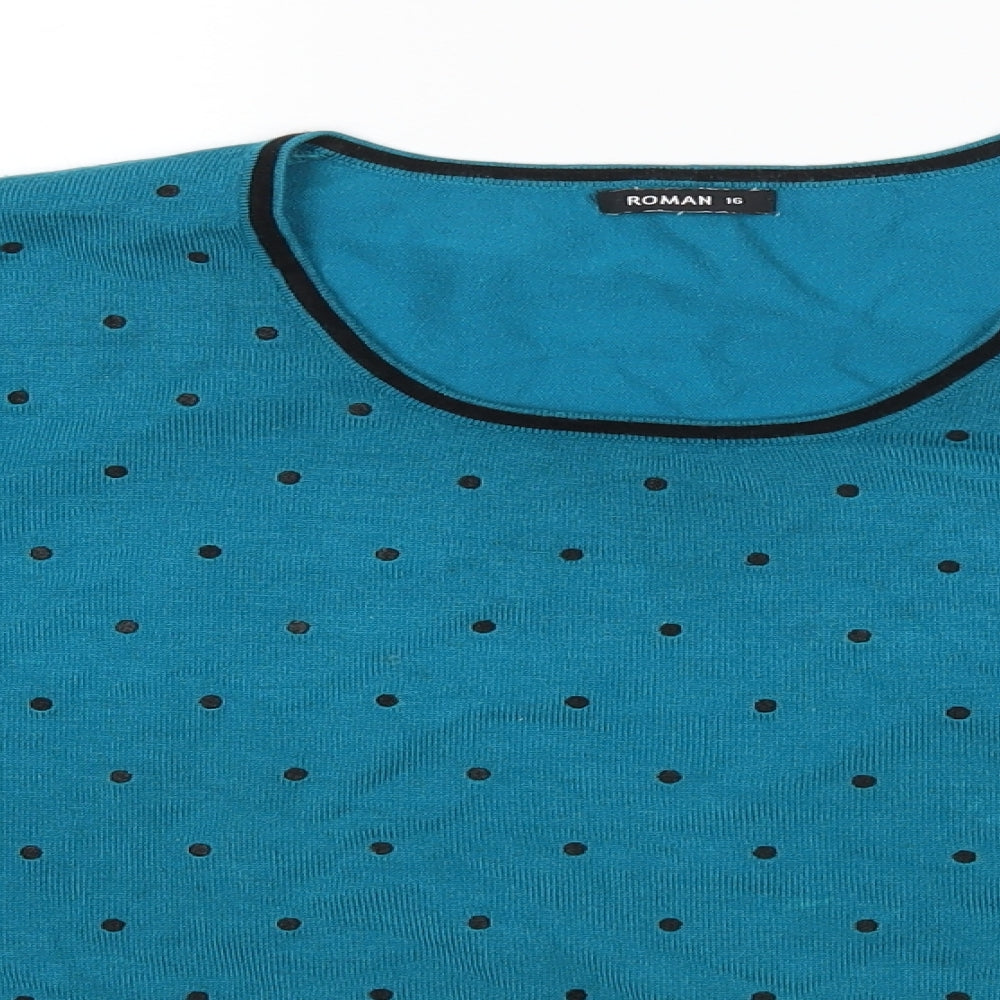 Roman Womens Blue   Pullover Jumper Size 16