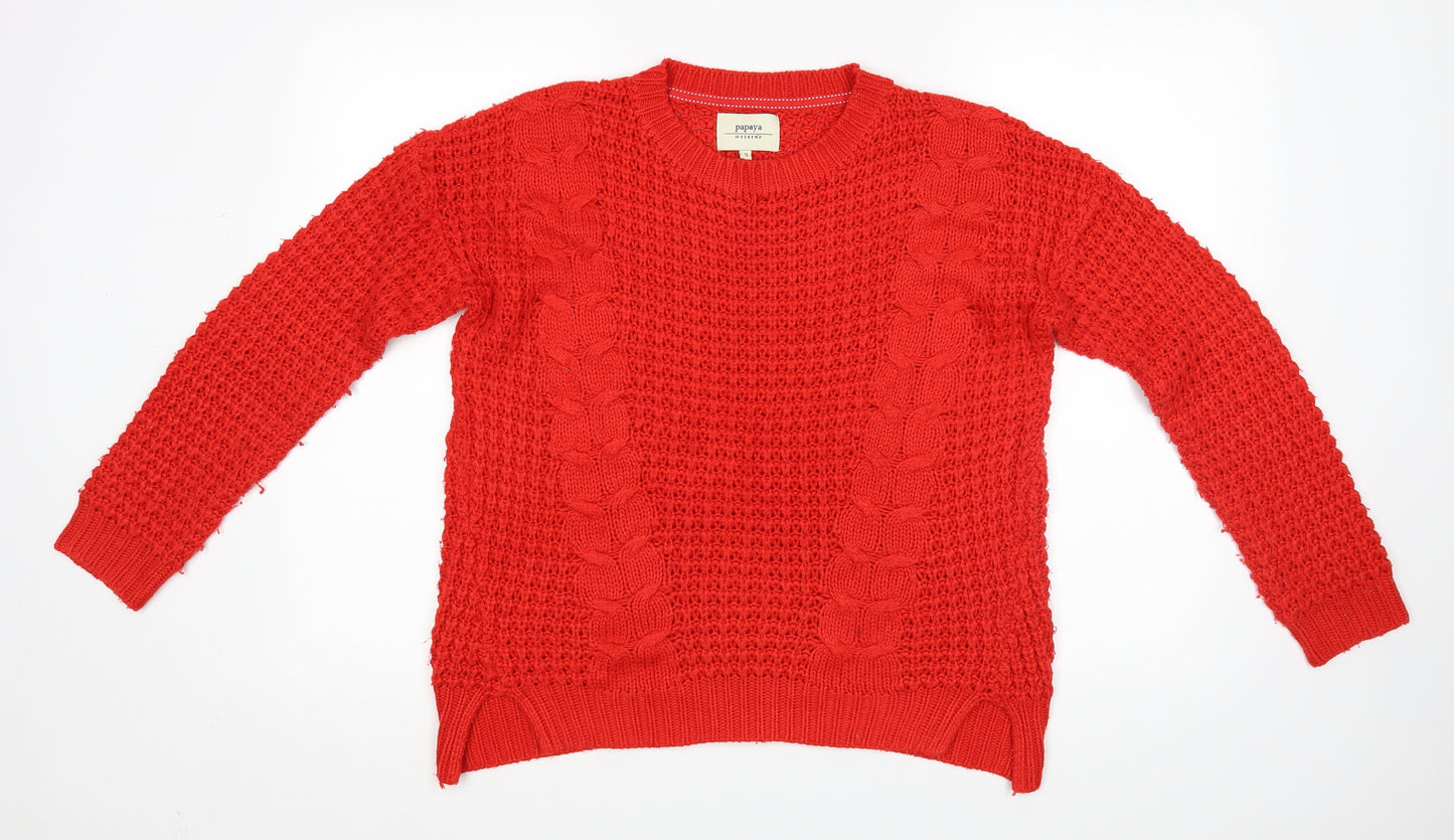 Matalan Womens Red   Pullover Jumper Size S