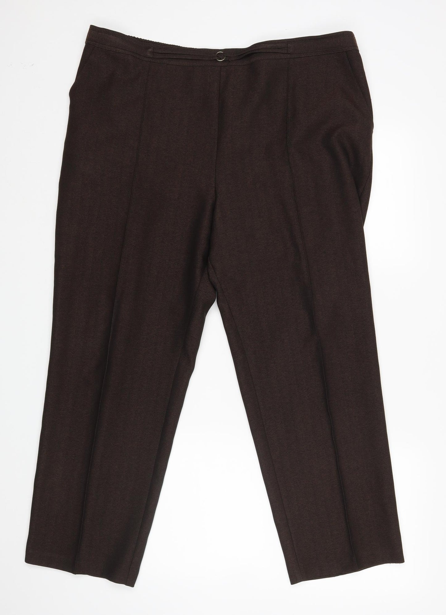 M&S Womens Brown   Trousers  Size 18 L26 in - Short