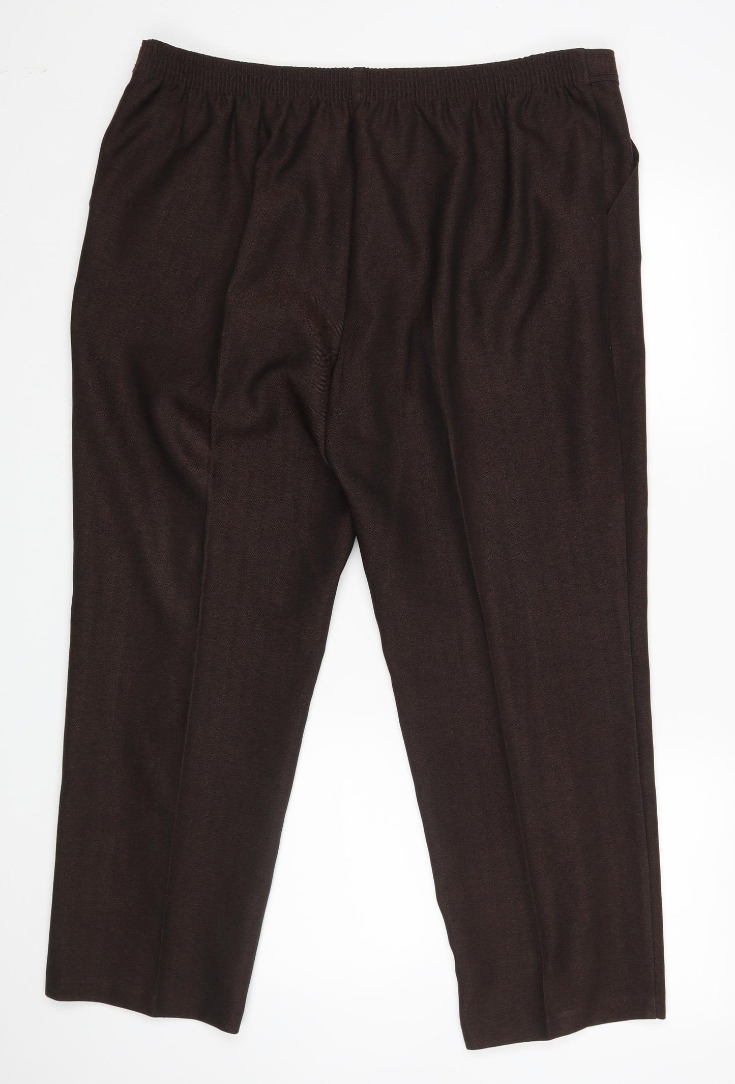 M&S Womens Brown   Trousers  Size 18 L26 in - Short