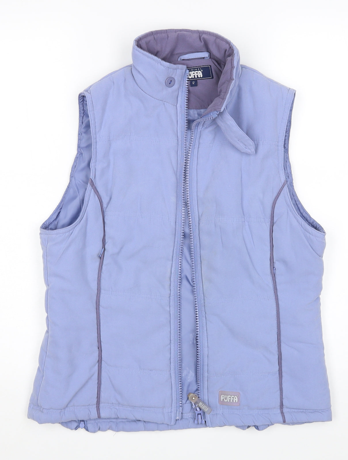 Puffa Womens Blue   Gilet Coatigan Size 12