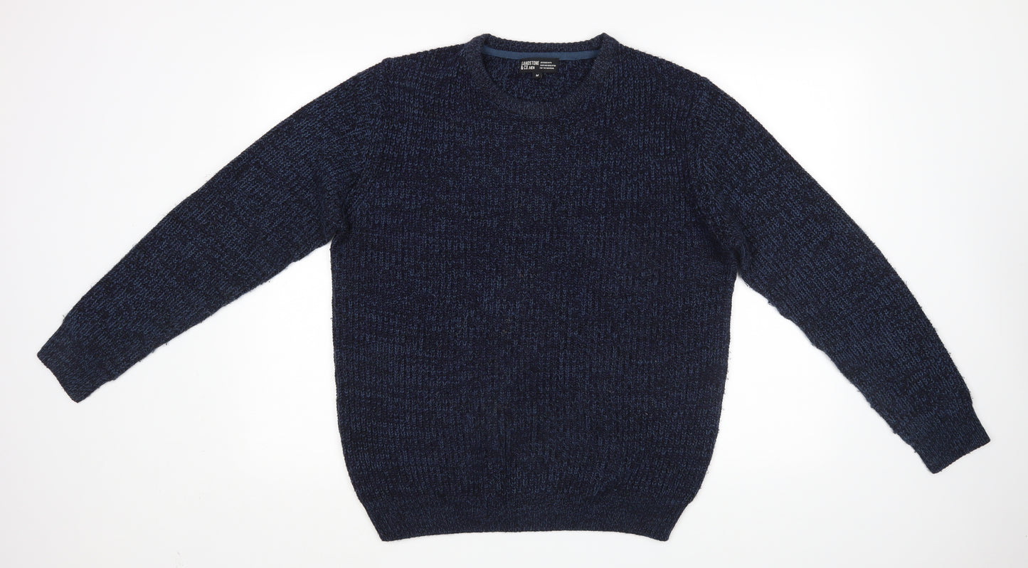 Sandstone & Co Men Mens Blue   Pullover Jumper Size M