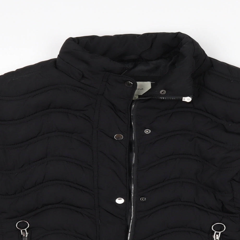 Lamorena Womens Black   Overcoat Coat Size S