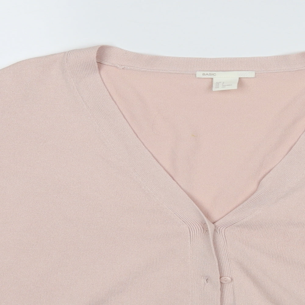 H&M Womens Pink   Cardigan Jumper Size S