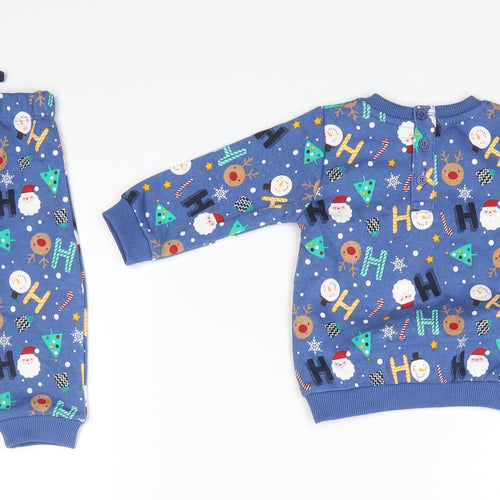 Matalan Baby Multicoloured Solid   Pyjama Pants Size 3-6 Months  - Seasonal Christmas Festive Holiday