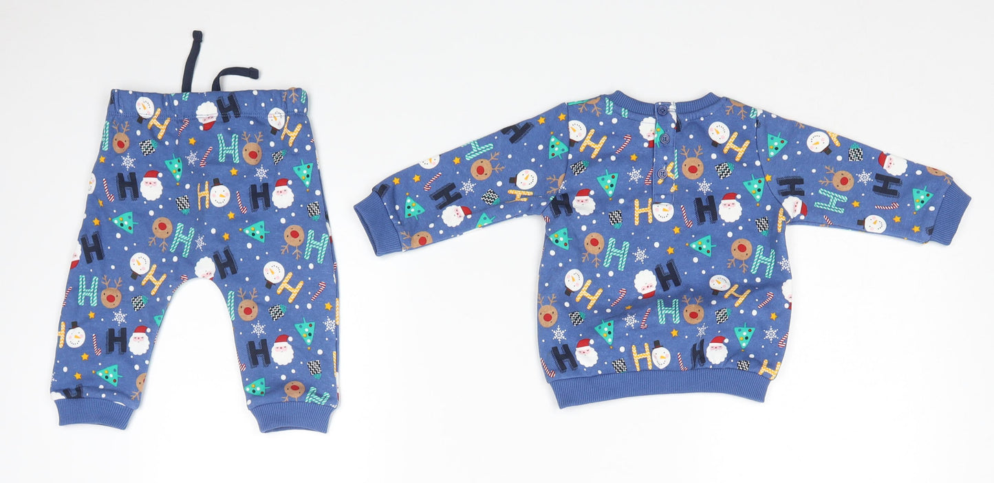 Matalan Baby Multicoloured Solid   Pyjama Pants Size 3-6 Months  - Seasonal Christmas Festive Holiday