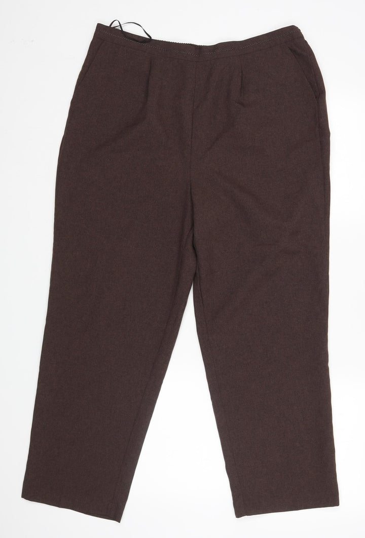 BM Womens Brown   Dress Pants Trousers Size 16 L26 in