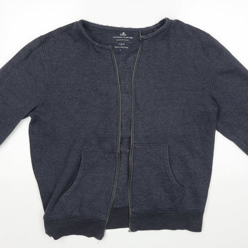 Matalan Mens Blue   Full Zip Sweatshirt Size L