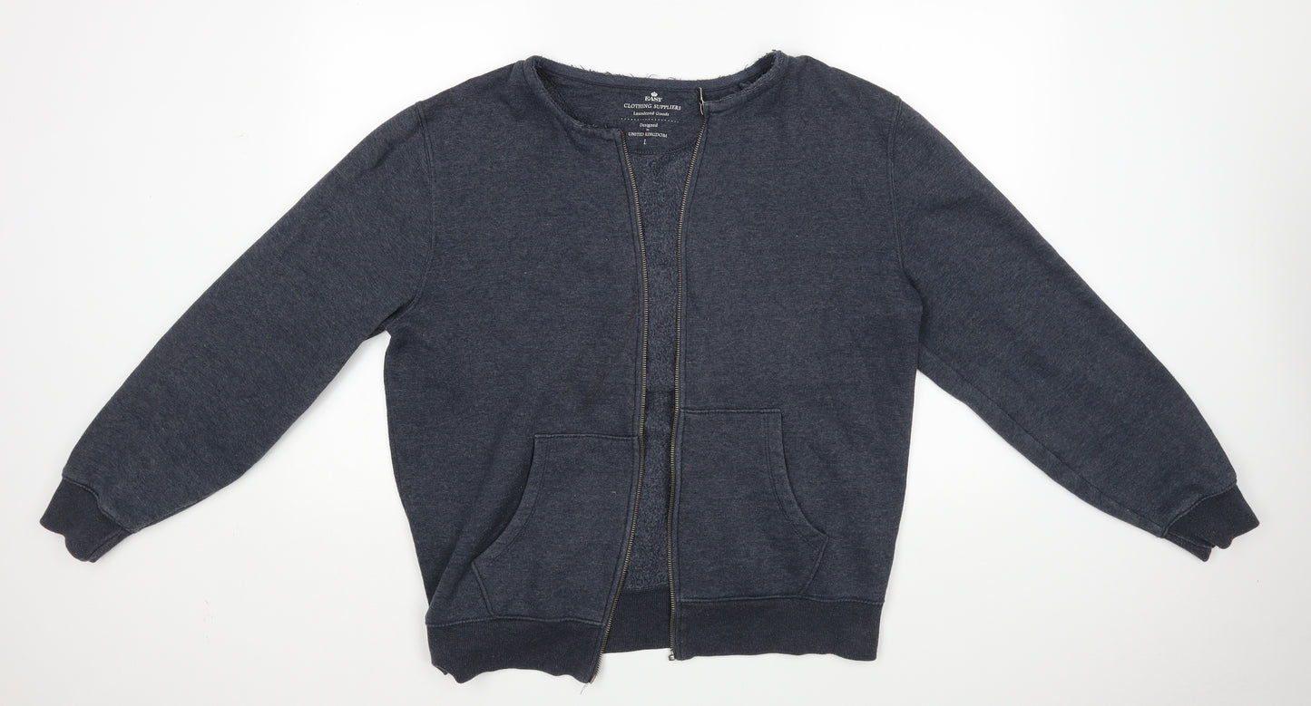 Matalan Mens Blue   Full Zip Sweatshirt Size L