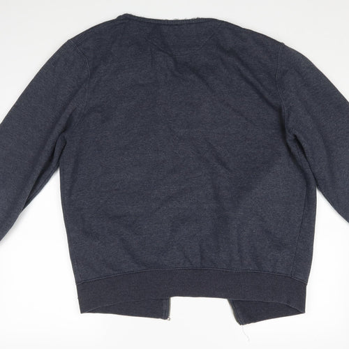 Matalan Mens Blue   Full Zip Sweatshirt Size L
