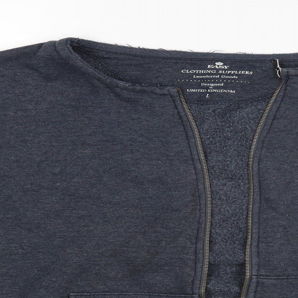 Matalan Mens Blue   Full Zip Sweatshirt Size L