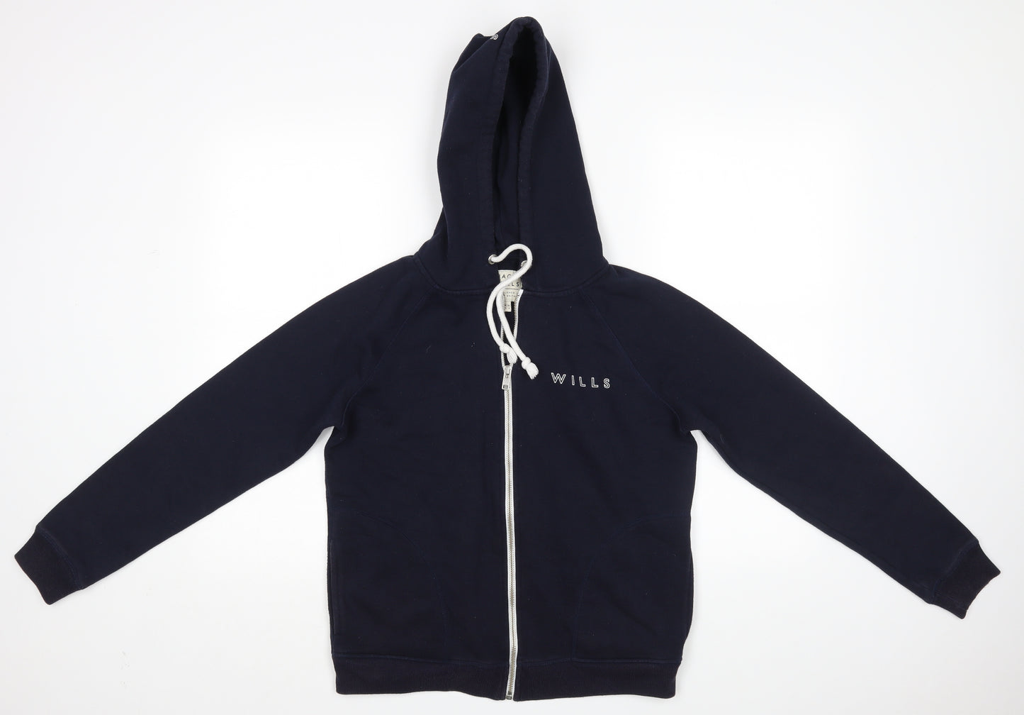 Jack Wills Womens Blue   Full Zip Hoodie Size 10