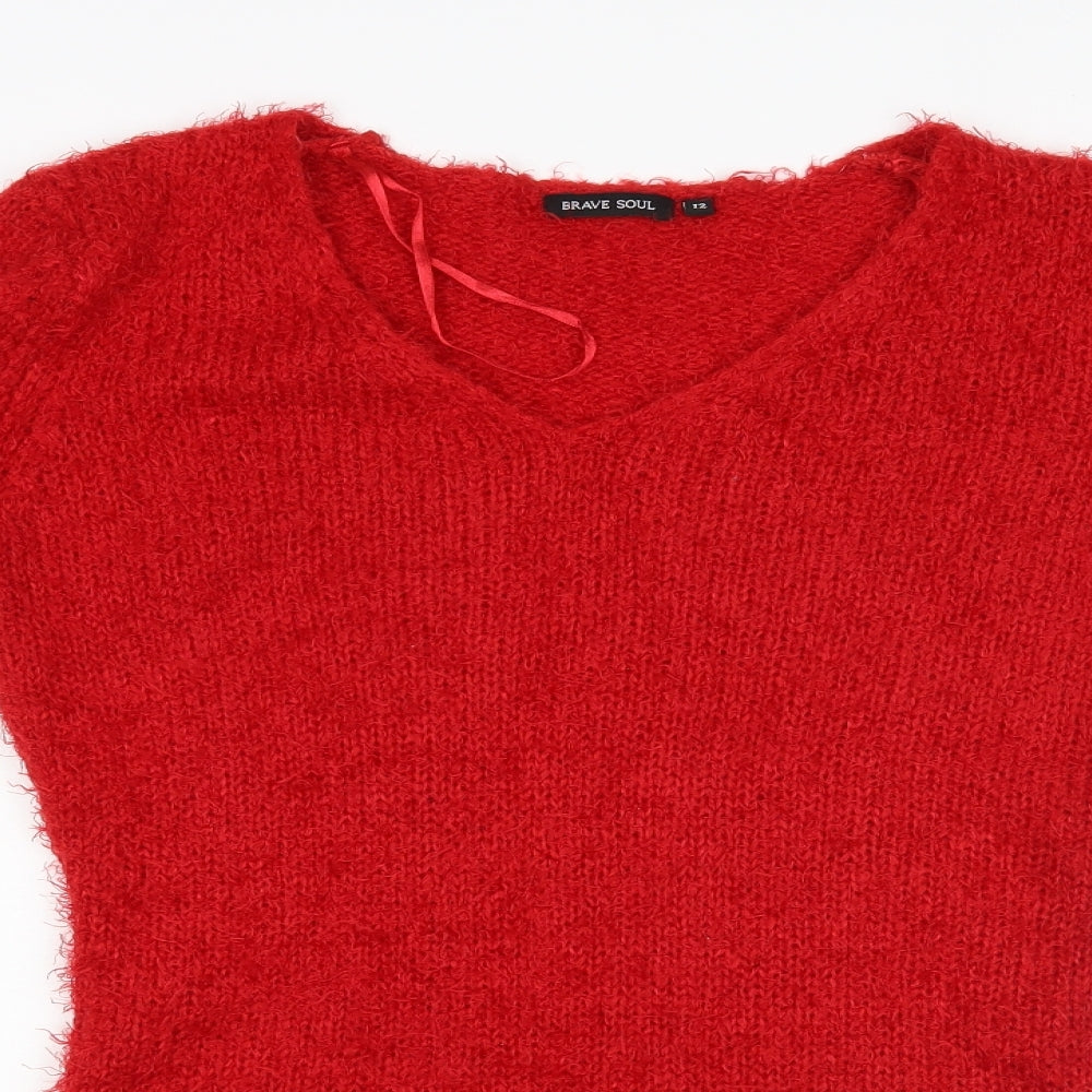 Brave Soul Womens Red   Jumper Dress  Size 12