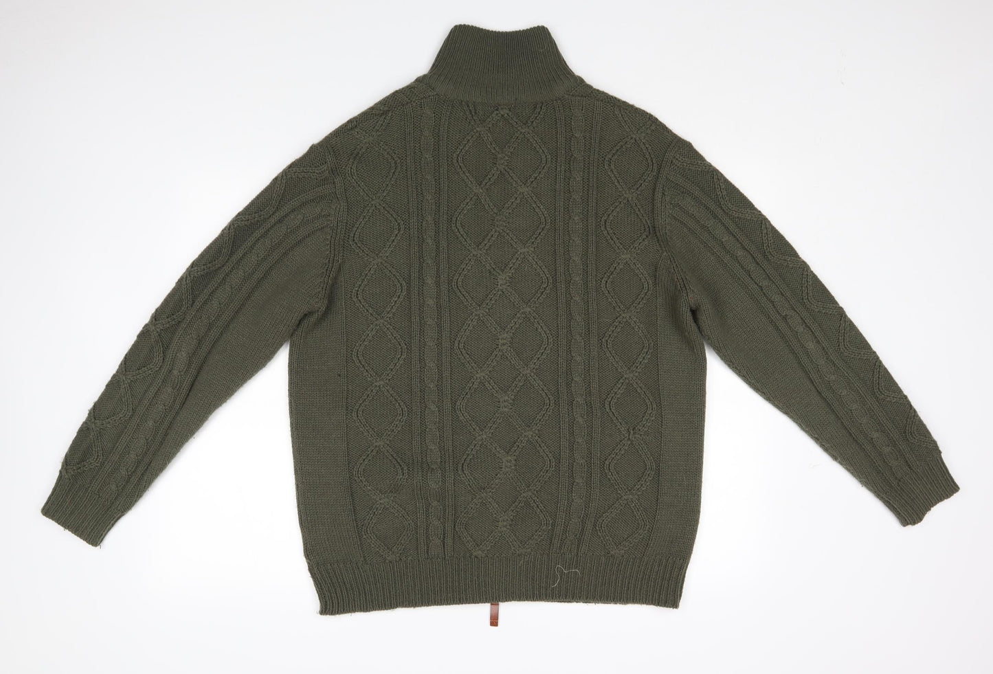 Daxon Mens Green   Full Zip Jumper Size L