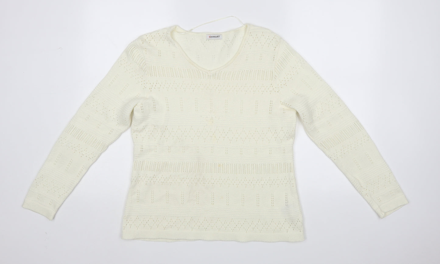 Damart Womens Ivory   Pullover Jumper Size 14