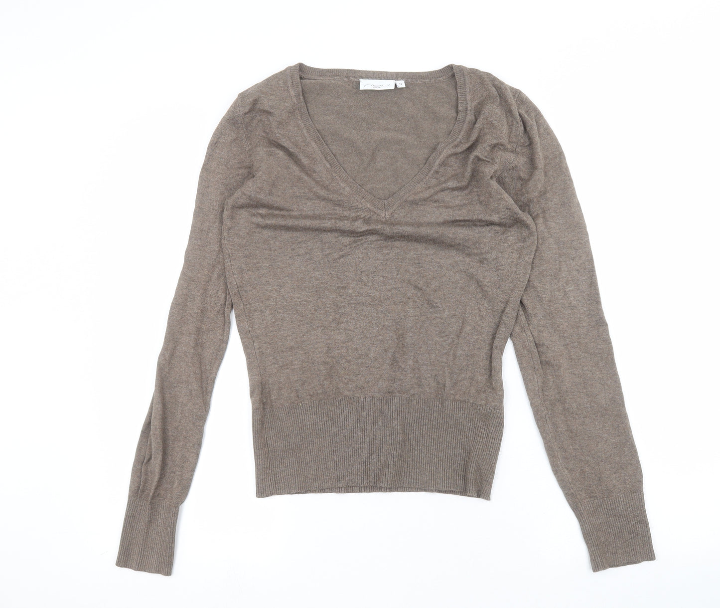 New Look Womens Brown   Basic T-Shirt Size 12