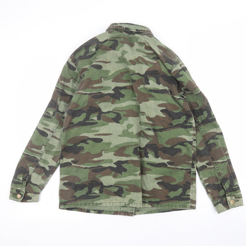 Boohoo Womens Green Camouflage  Jacket  Size 10
