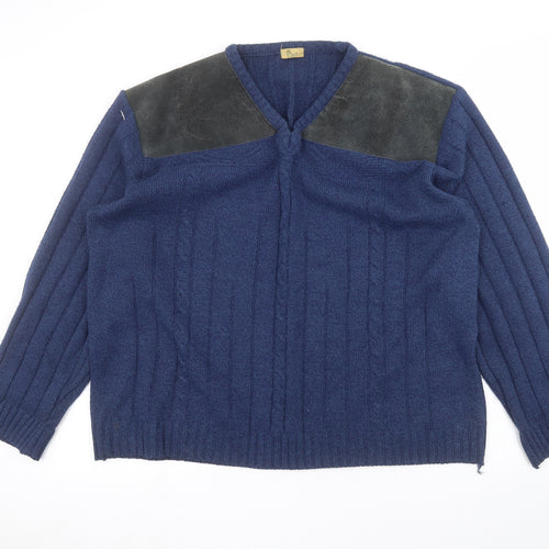 BHS Mens Blue   Pullover Jumper Size XL
