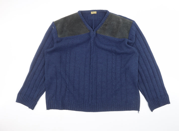 BHS Mens Blue Pullover Jumper Size XL