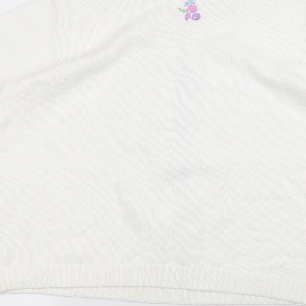 Tulchan Womens White   Pullover Jumper Size L