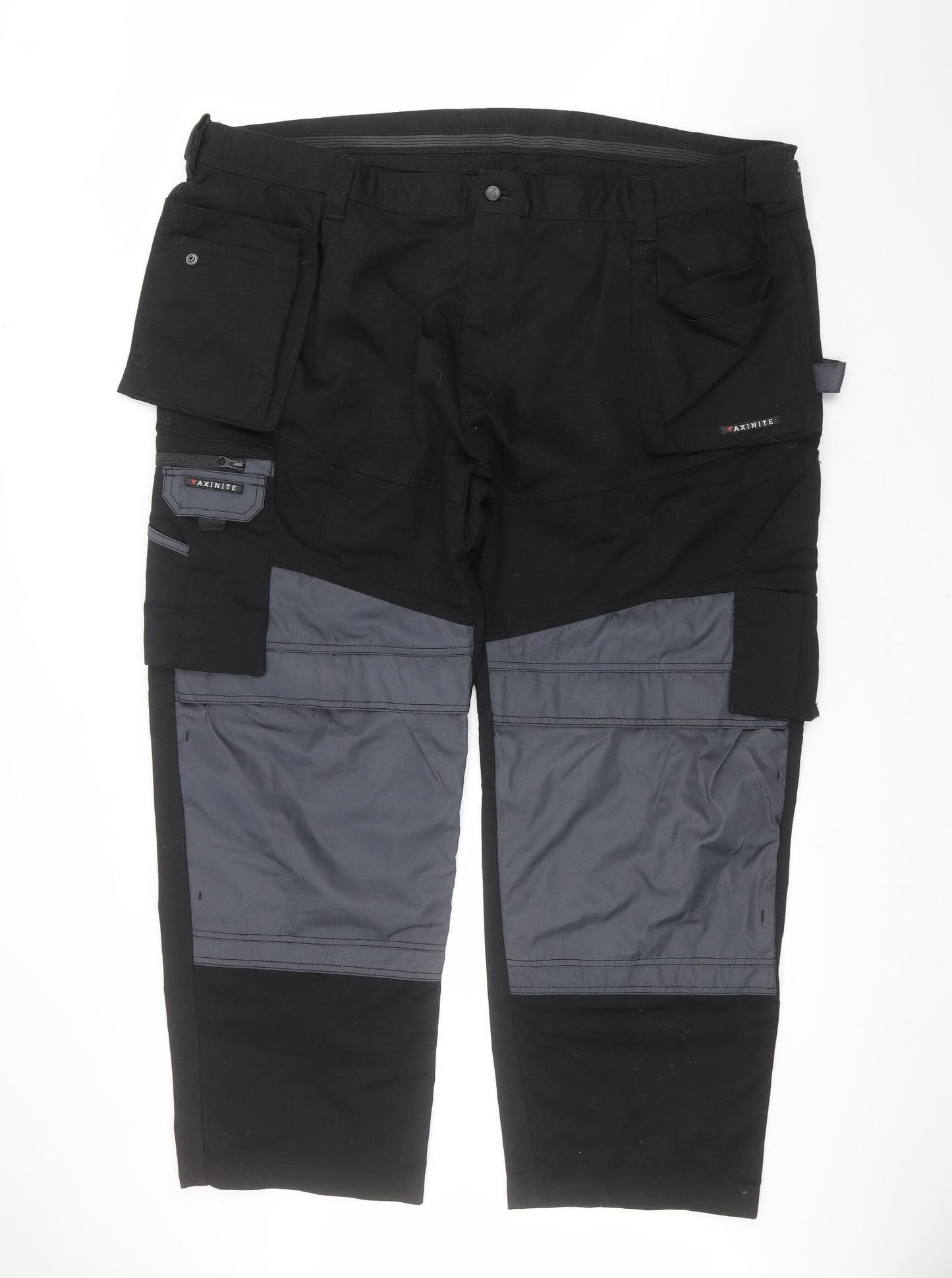 Axinite Mens Black   Cargo Trousers Size 48 in L30 in
