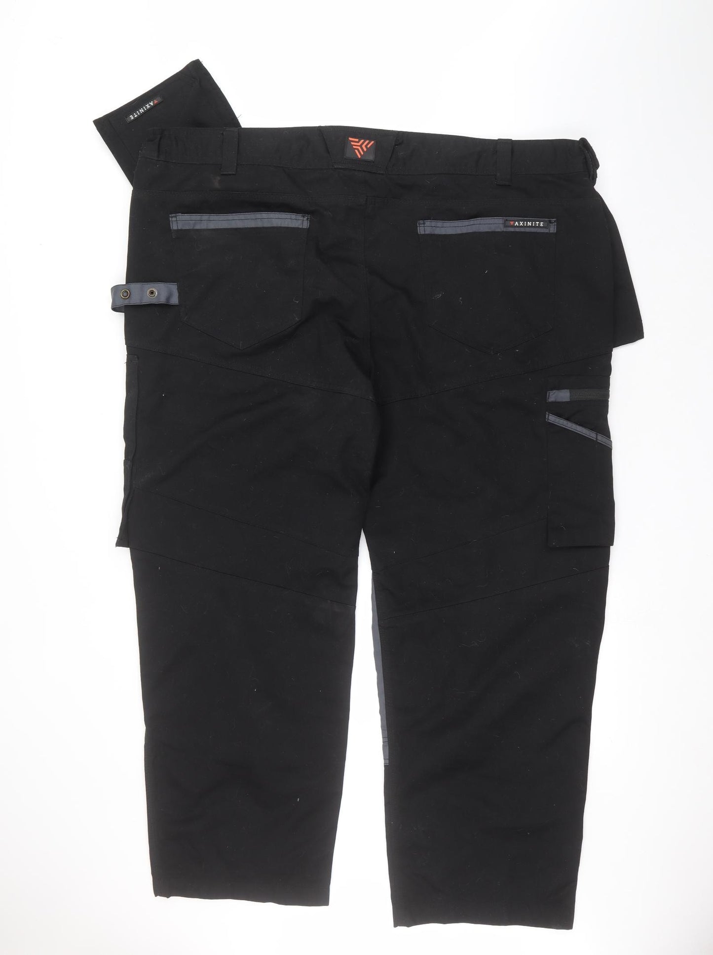 Axinite Mens Black   Cargo Trousers Size 48 in L30 in