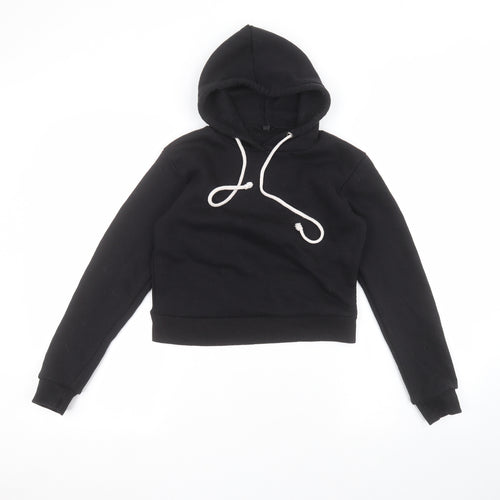Preworn Girls Black   Pullover Hoodie Size S