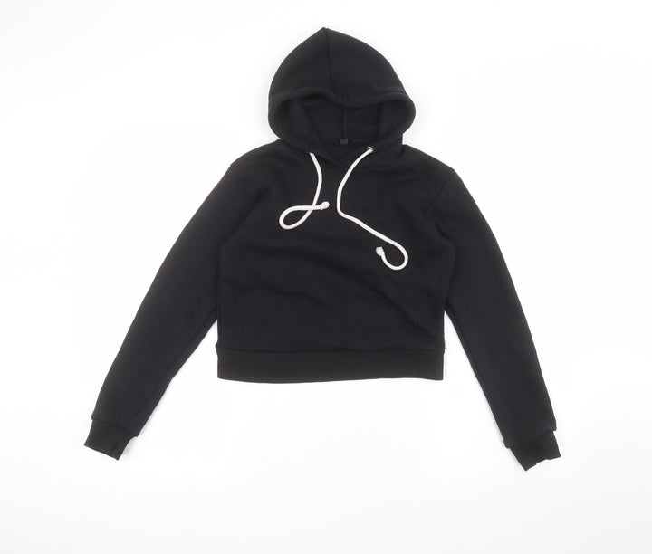 Preworn Girls Black   Pullover Hoodie Size S