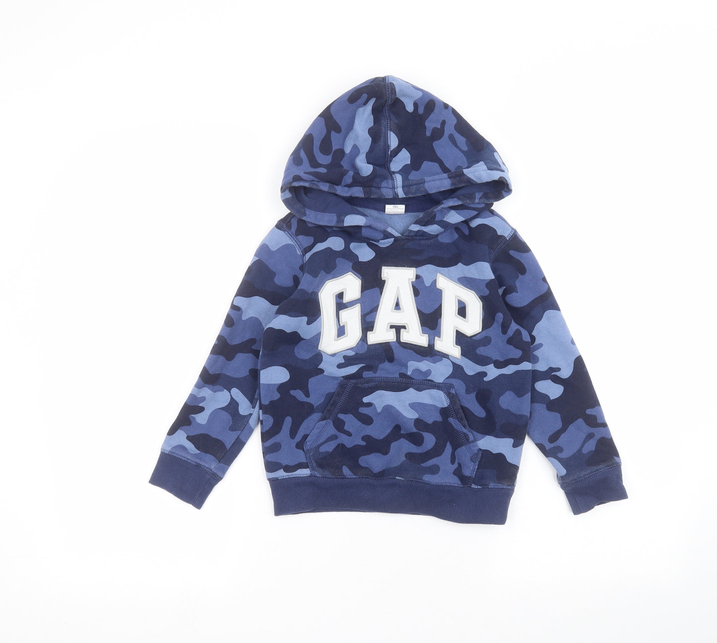Gap Boys Blue Camouflage Rayon Pullover Hoodie Size 5 Years