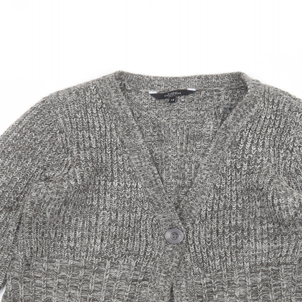 Debinhams Womens Grey   Jacket Coatigan Size 12