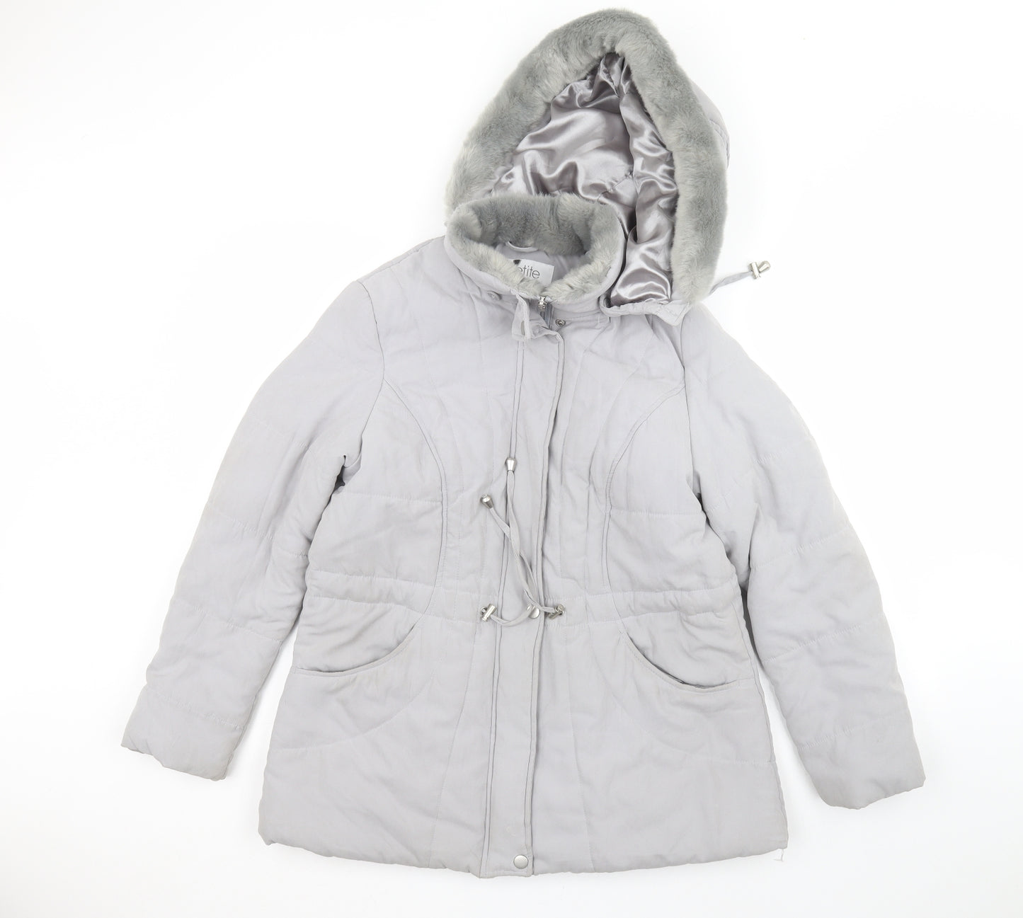 BHS Womens Grey   Parka Coat Size 12