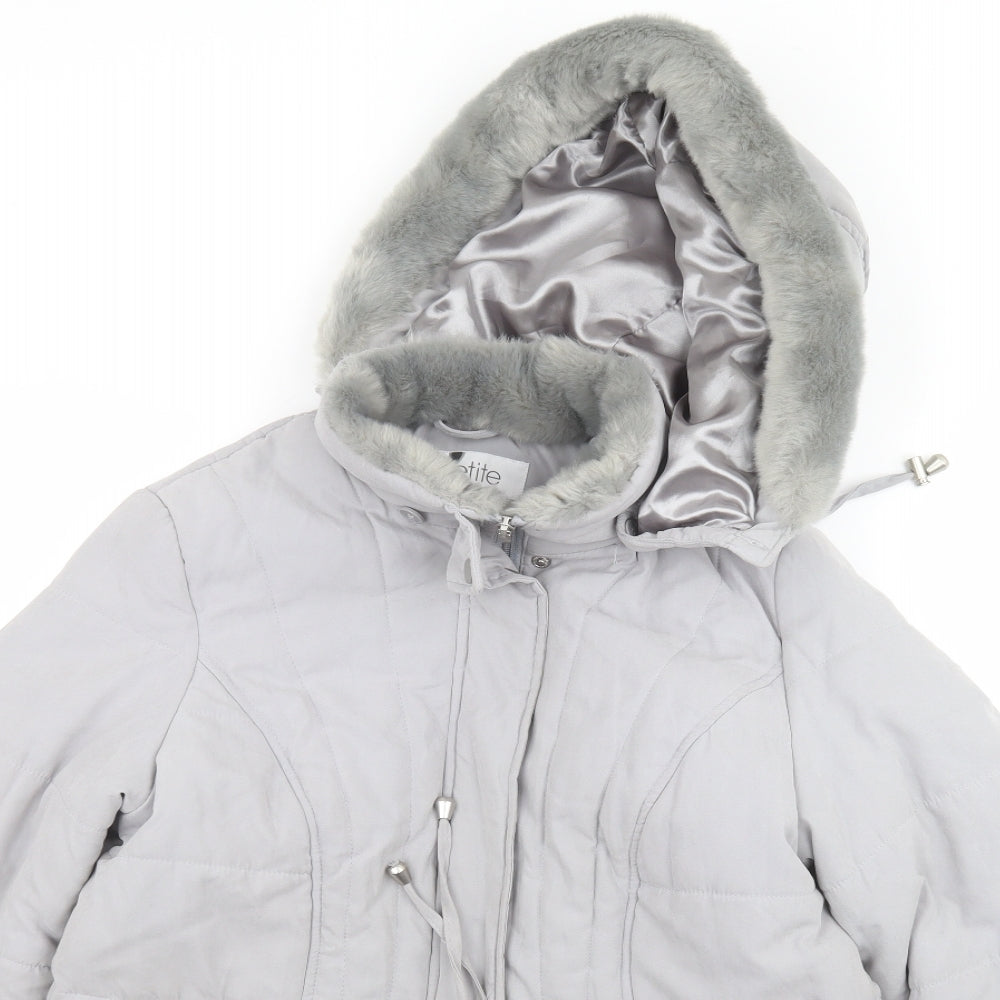 BHS Womens Grey   Parka Coat Size 12