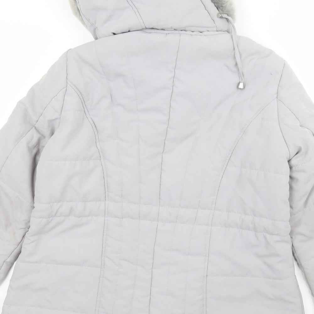 BHS Womens Grey   Parka Coat Size 12