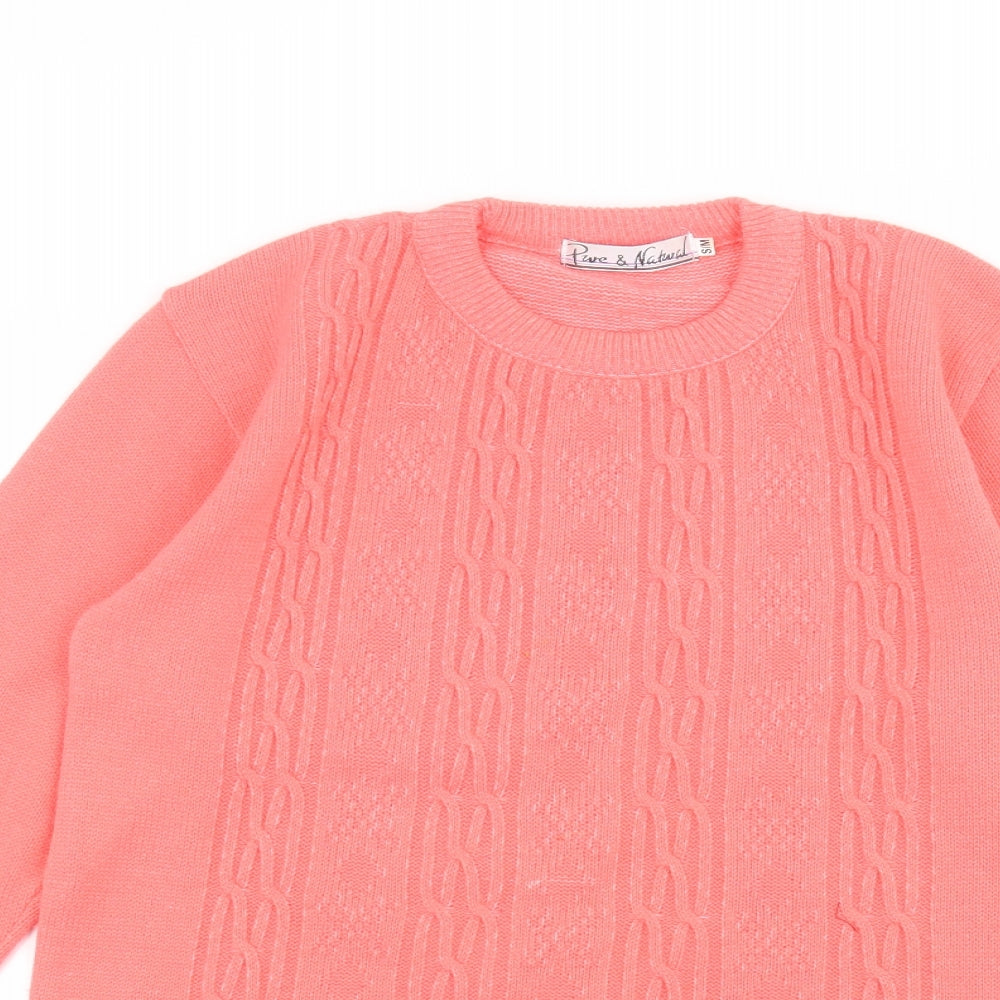 pure&natural Womens Pink   Pullover Jumper Size M