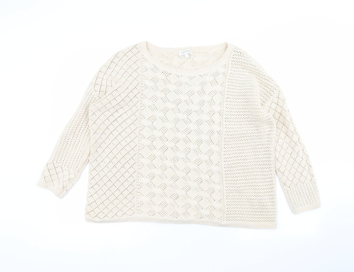 Monsoon Womens Beige   Pullover Jumper Size M