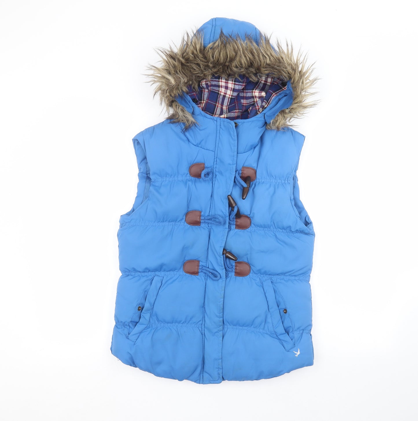 Denim & Co. Womens Blue   Gilet Coat Size 10
