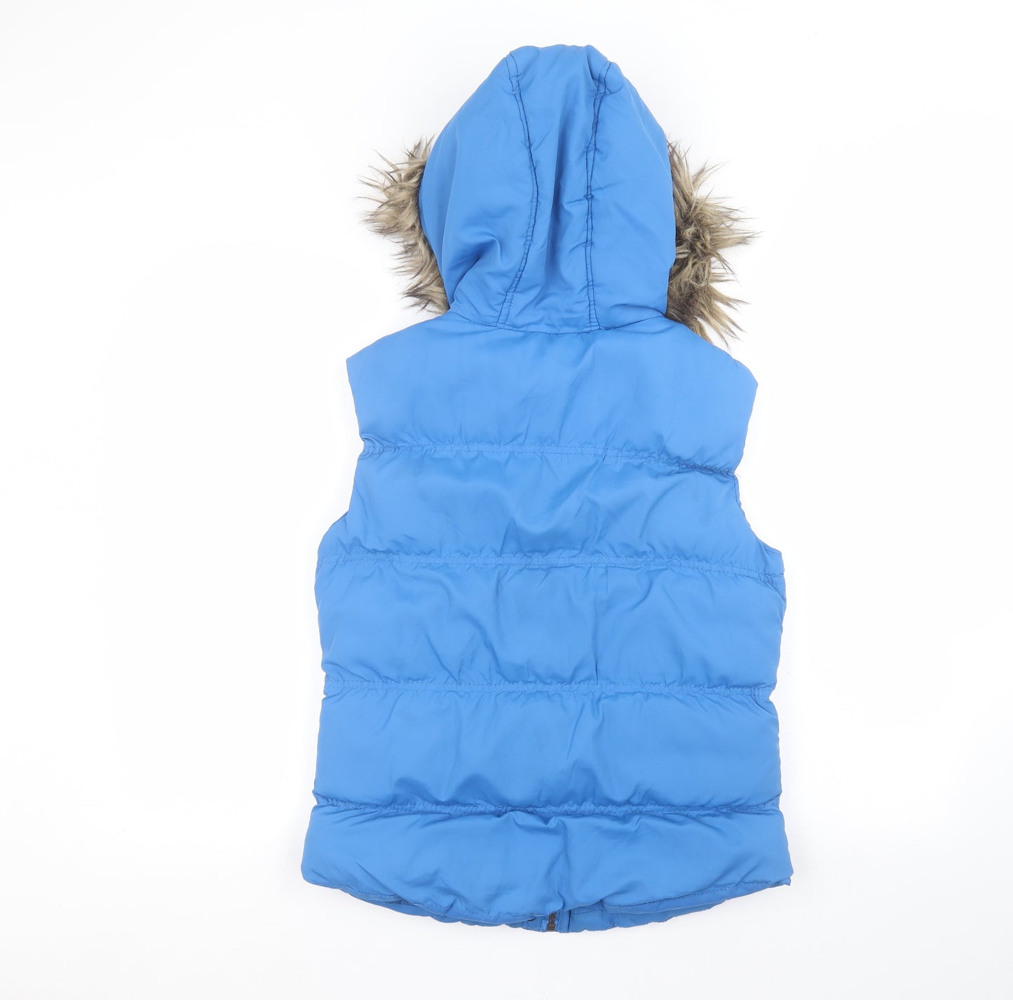 Denim & Co. Womens Blue   Gilet Coat Size 10