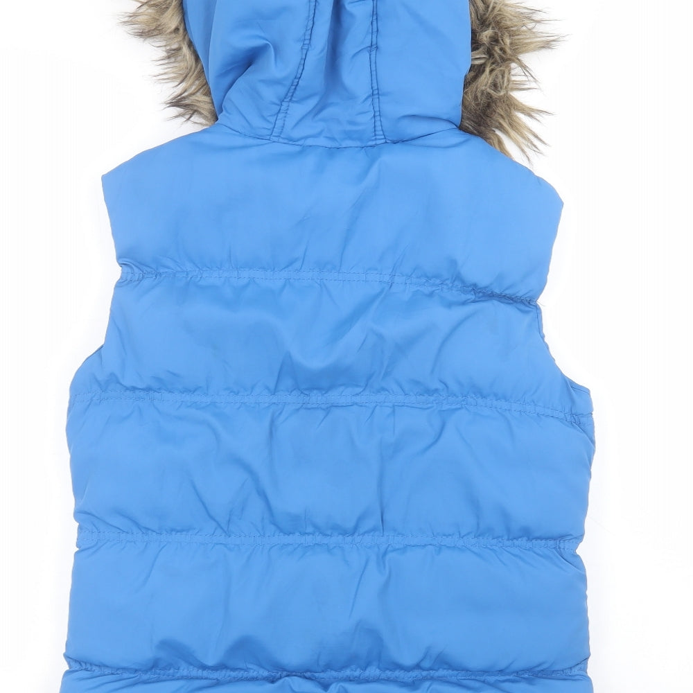 Denim & Co. Womens Blue   Gilet Coat Size 10