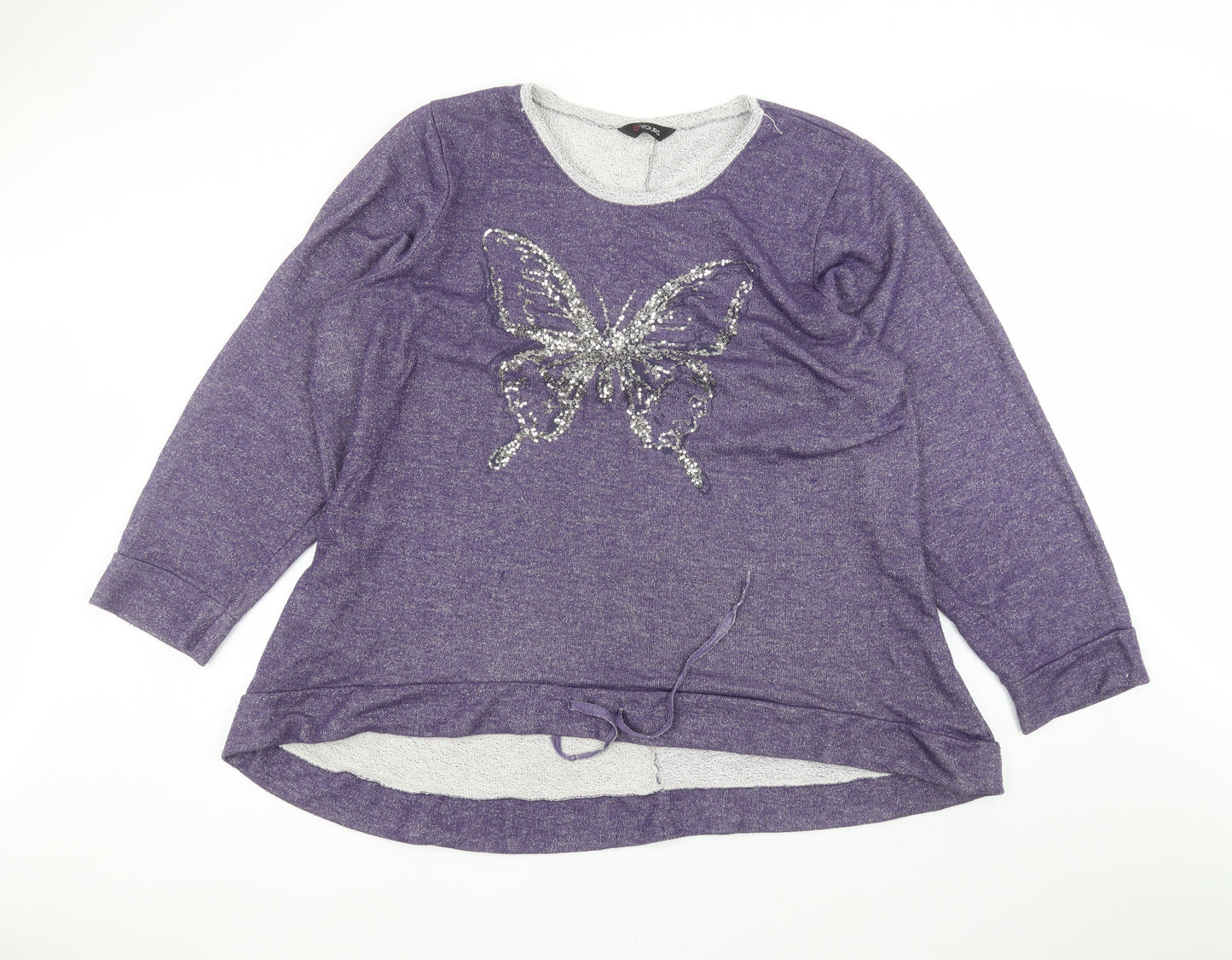 Yours Womens Purple   Pullover Jumper Size 30
