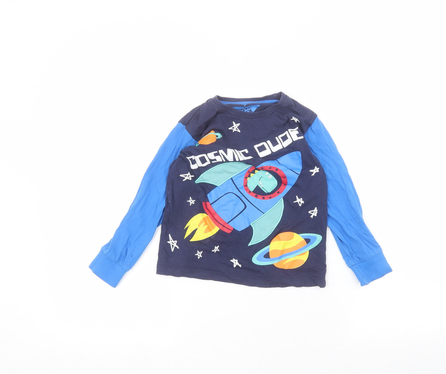 Matalan Boys Blue   Basic T-Shirt Size 3-4 Years