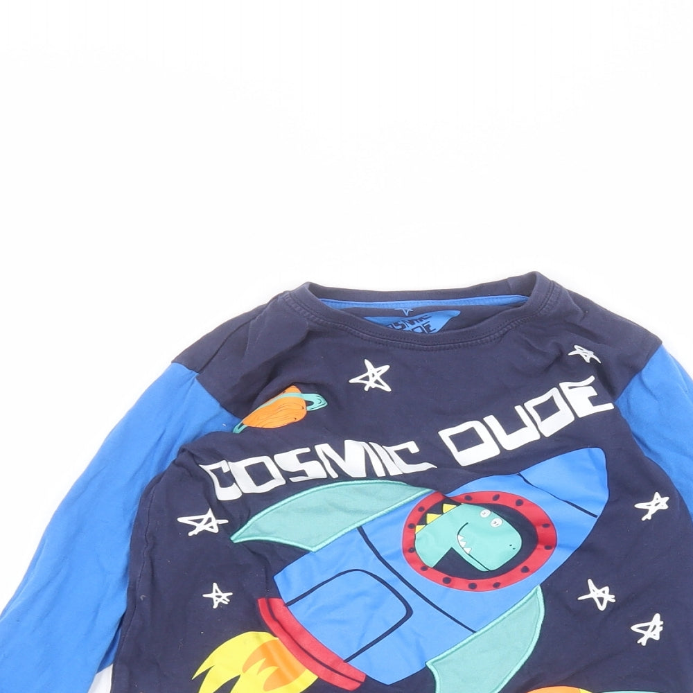 Matalan Boys Blue   Basic T-Shirt Size 3-4 Years