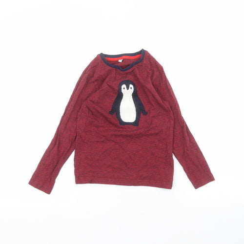 Marks and Spencer Boys Red   Basic T-Shirt Size 5-6 Years