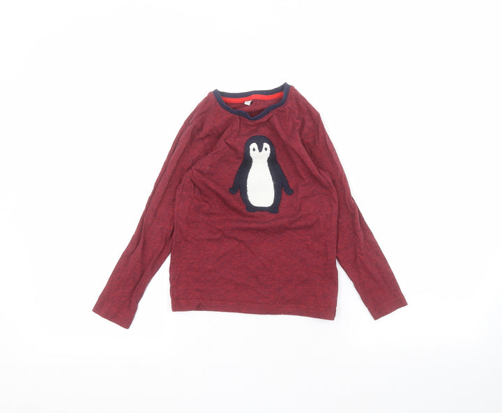 Marks and Spencer Boys Red   Basic T-Shirt Size 5-6 Years