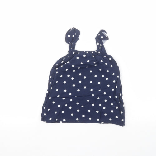 H&M Baby Blue Polka Dot  Basic Blouse Size 9-12 Months