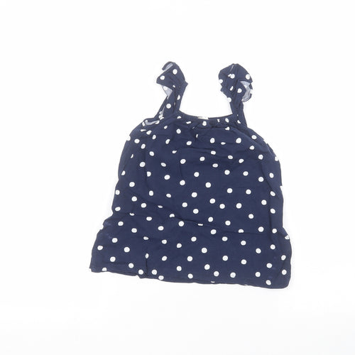 H&M Baby Blue Polka Dot  Basic Blouse Size 9-12 Months