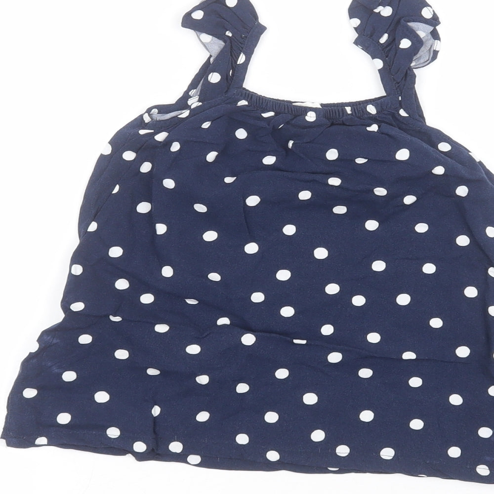 H&M Baby Blue Polka Dot  Basic Blouse Size 9-12 Months
